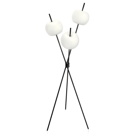 Kundalini Kushi - modern LED-golvlampa, svart