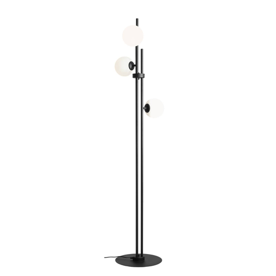 Golvlampa 1073A1, 3 lampa, svart