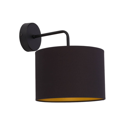 Vägglampa Alice med arm, svart