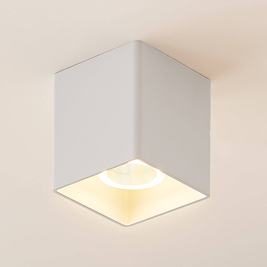 Arcchio Zaki LED-taklampa, kantig, vit