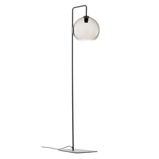 Golvlampa Monaco med glaskulskärm