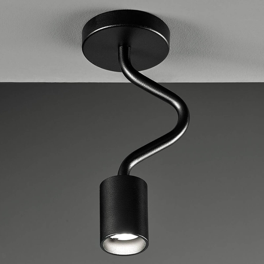 Caos - liten LED-taklampa i svart
