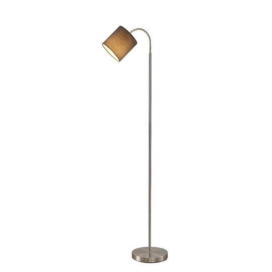 Lindby Manu golvlampa, textil, 1 lampa, grå