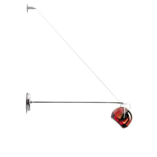 Fabbian Beluga Vägglampa På Arm Röd