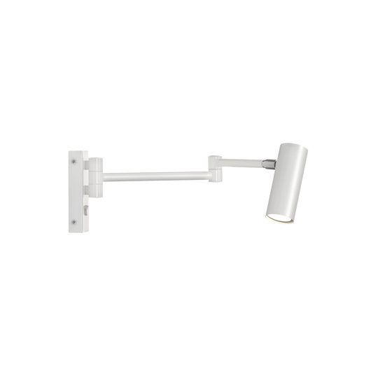 Vägglampa PUCK Kabel Vit Utvikbar arm, Örsjö belysning