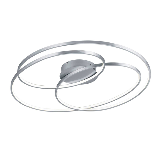 LED-taklampa Gale, 80 cm, nickel matt