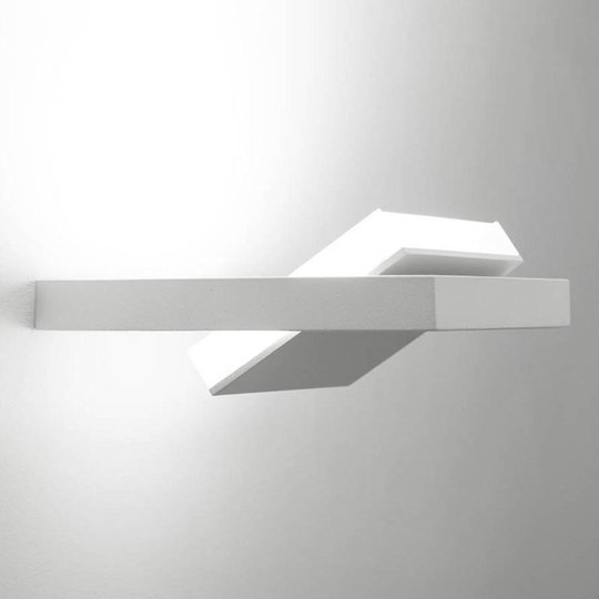 LED-vägglampa Tablet W1, bredd 16 cm, vit