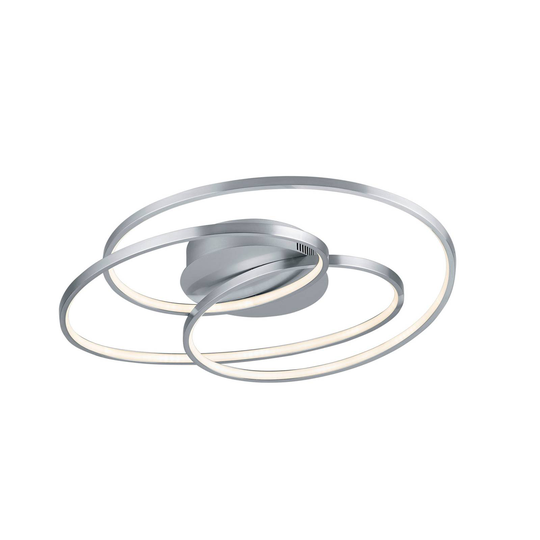 LED-taklampa Gale, 60 cm, nickel matt