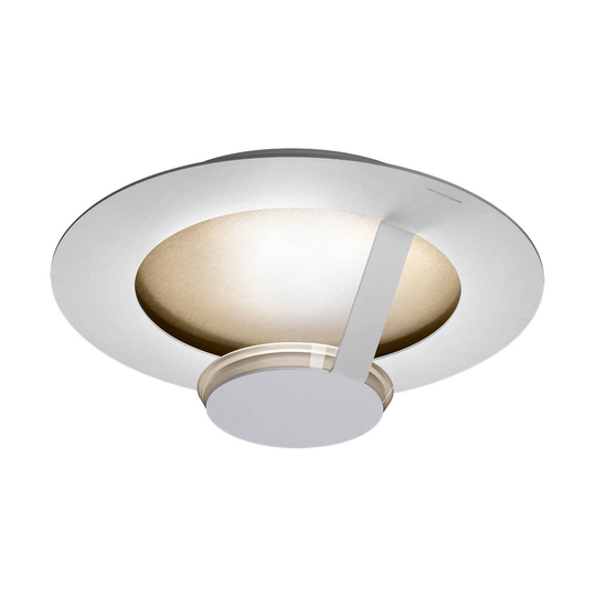 GROSSMANN Flat LED-taklampa, vit guldbrun