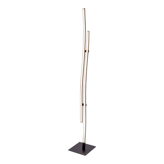 LED-golvlampa Onda, 2 lampor