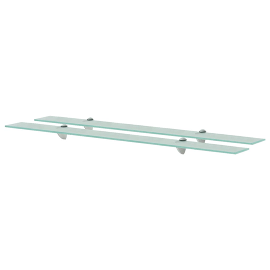 vidaXL Svävande hyllor 2 st glas 100x20 cm 8 mm