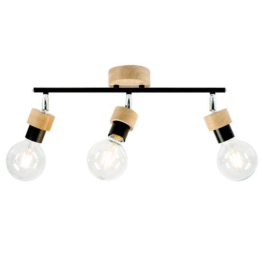 Envolight Merlo taklampa, oljad ek, 3 lampor