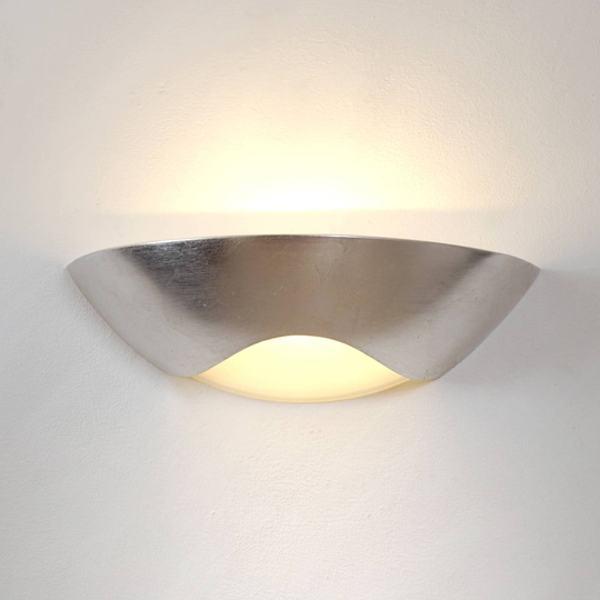 Ädel vägglampa Matteo Curve, silver