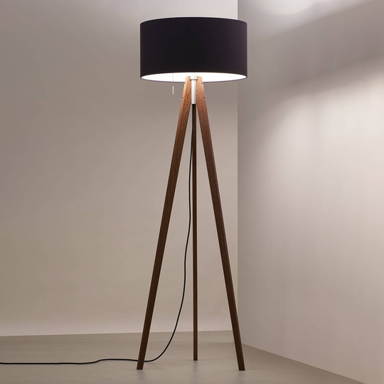 LED-golvlampa Vivaa Free Wood 930 ask svart