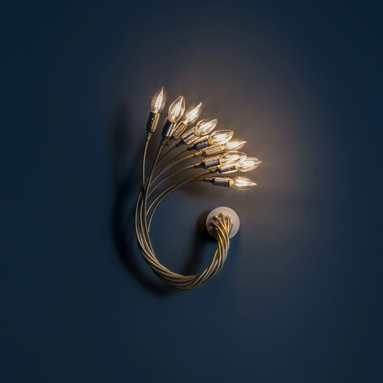 Turciù - Vägglampa 9, Mässing