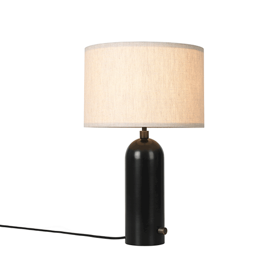 GUBI Gravity Bordslampa Sotat Stål och Skärm av Segelduk Mindre