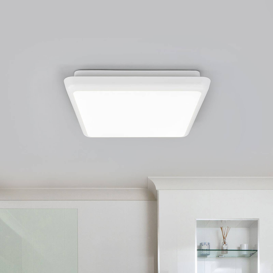 Kvadratisk LED-taklampa Augustin, 25 cm
