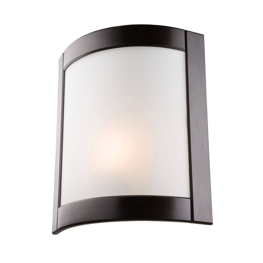 Vägglampa Zanna av trä, höjd 34 cm, wengeträ