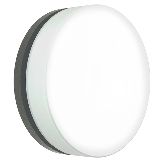 LED-vägglampa 6309 antracit, IP65, Ø 31 cm