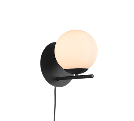 Pure Vägglampa E27 Svart