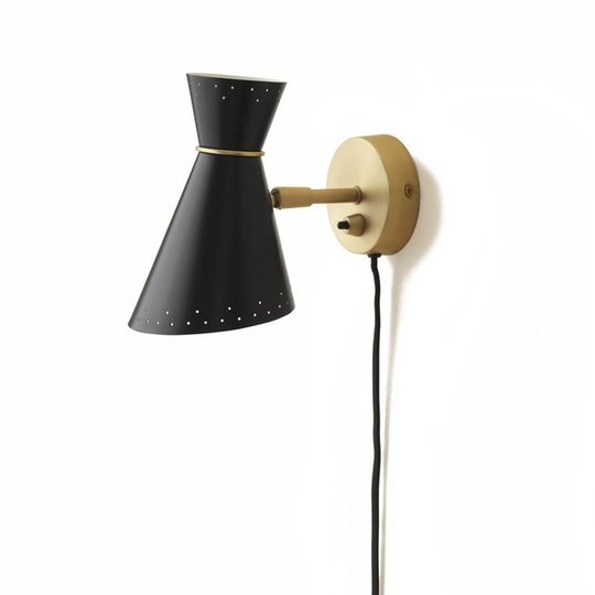 Warm Nordic Bloom Vägglampa Svart Noir