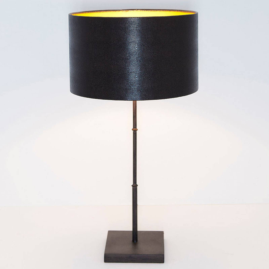 Bordslampa Bambus, brun-svart guld