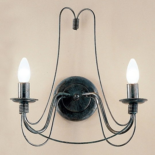 Vägglampa CLARA i lantlig stil med 2 ljuskällor