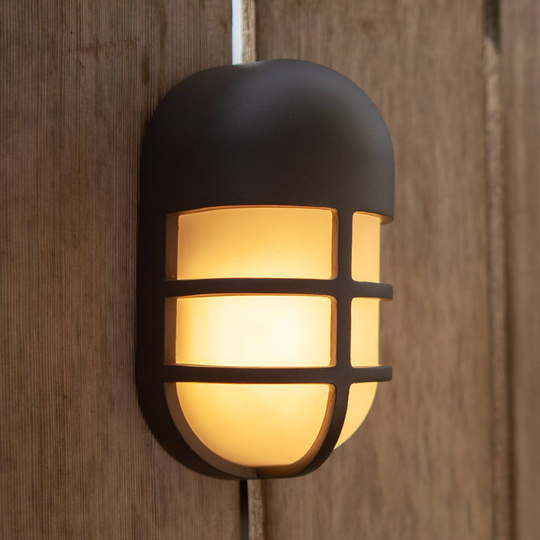 LED-utomhusvägglampa Bullo, antracit