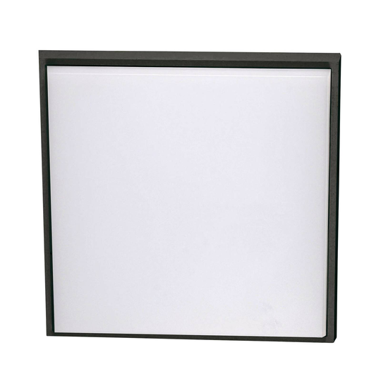 LED-taklampa Desdy, 30 x 30 cm, IP54, svart