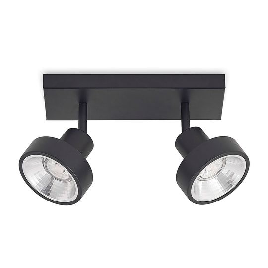 Lindby Ignacio taklampa, 2 lampor svart