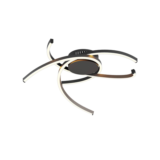 Lindby Katris LED-taklampa, 58 cm, svart