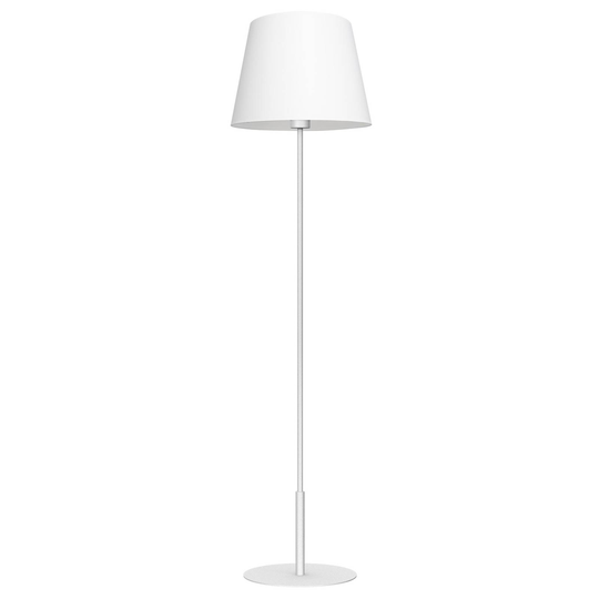 Golvlampa Soho, konisk, rak, vit
