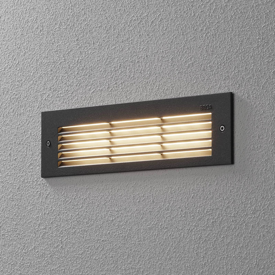 BEGA 33018 LED-vägginbyggnad 3 000 K grafit 26 cm