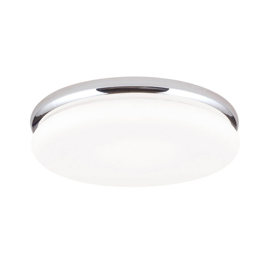 LED-taklampa James med metallhölje, krom