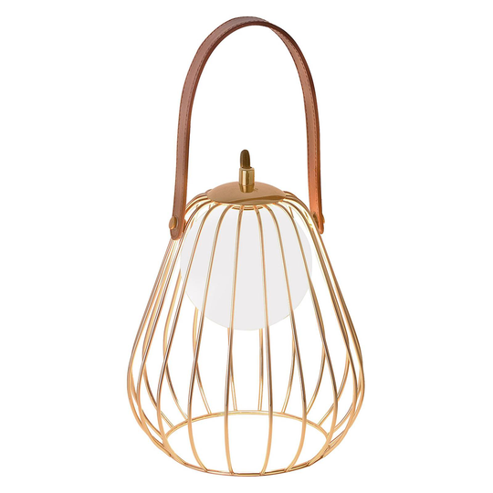 Bordslampa Levik med guldbur
