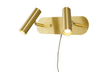 Artic Vägglampa Dubbel Matt Mässing IP20