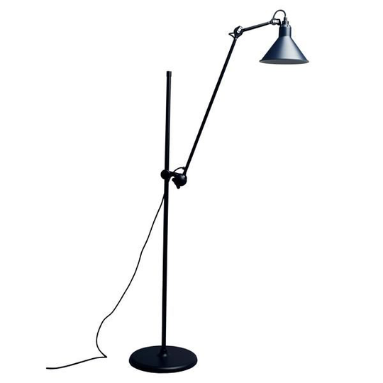 Lampe Gras N215 Golvlampa Matt Svart & Matt Blå