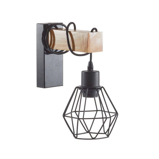 Vägglampa Townshend 5 trä utskjutande + lampskärm