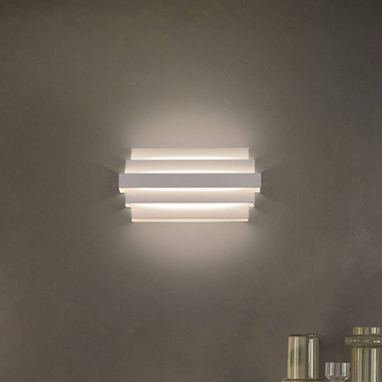 LED-vägglampa Oris, vit
