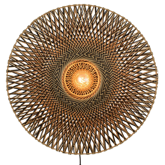 GOOD & MOJO Bali vägglampa av bambu, Ø 87 cm