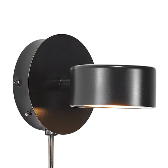 LED-vägglampa Clyde med kontakt och dimmer