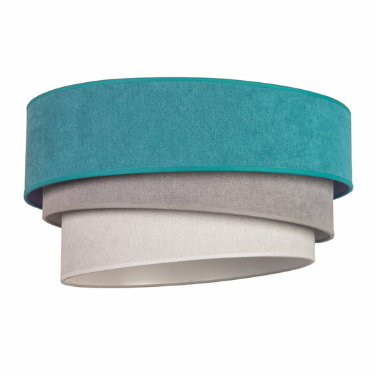 Taklampa Pastell Trio 60 cm turkos/grå/ljusgrå