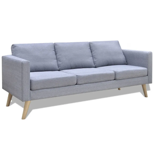 Soffa 3-sits i tyg ljusgrå