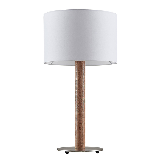 Lucande Heily bordslampa, cylinder, 21 cm, vit