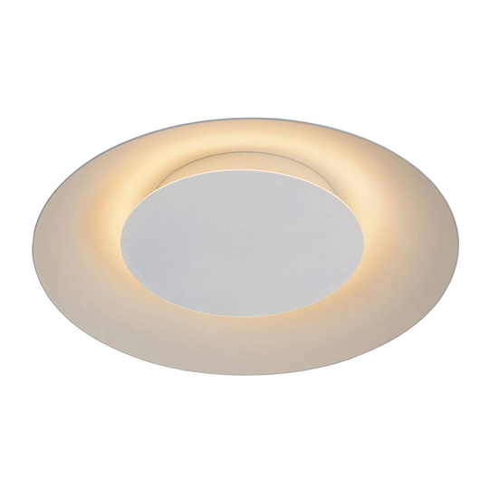LED-taklampa Foskal i vitt, Ø 34,5 cm