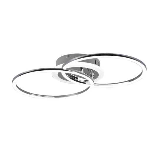 LED-taklampa Venida i ringdesign, krom