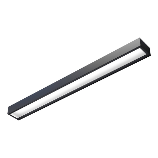 LED-vägglampa Mera, bredd 80 cm, svart, 4 000 K