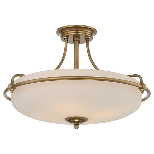 Avståndstaklampa Griffin, mässing, Ø 53 cm