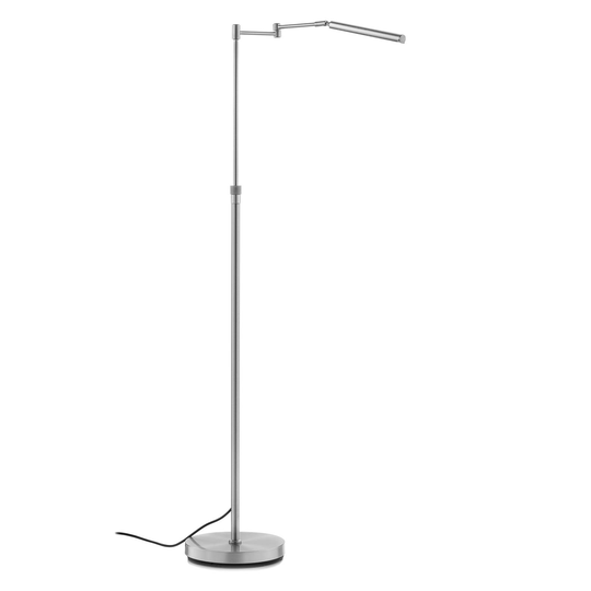 LED-golvlampa Nami fotdimmer, nickelfärg