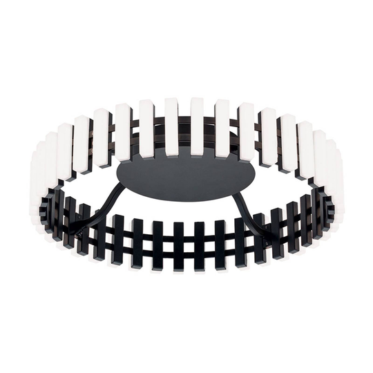 LED-taklampa Mansion, svart-vit Ø 43 cm